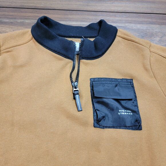 M Collection by Michael Strahan Quarter Zip Pullover Brown - Size Youth 7 - Picture 2 of 4